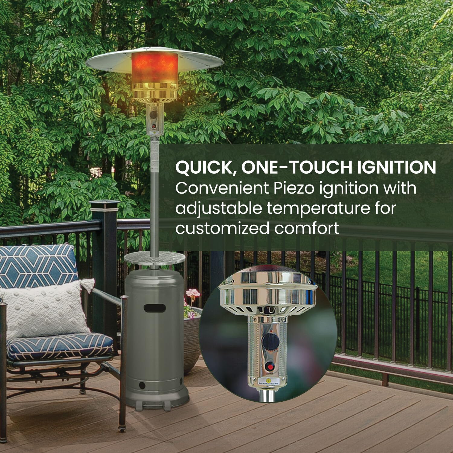 hanover umbrella patio heater brass 7-Ft. 48,000 BTU Stainless Steel Propane Heater, Style Gas Outdoor for Deck or Patio, HAN003SS: Buy Online at Best Price in Egypt Size:M: 21.2-22.5 inch mobileimages.lowes.com/productimages/d3e4ecaa-79b0... skill_stem With a variable control
