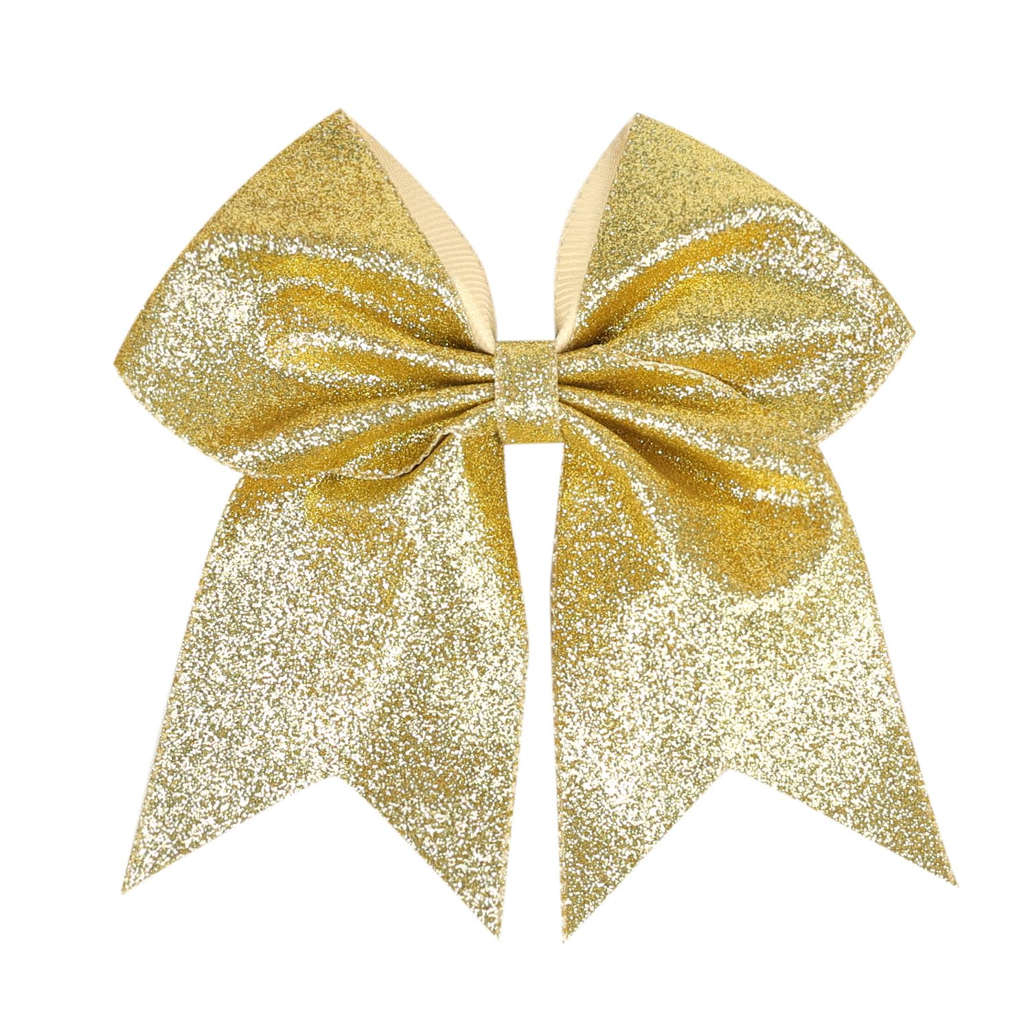 Fermaglio per capelli con glitter, 17,8 cm, per ragazze e donne, oro scintillante