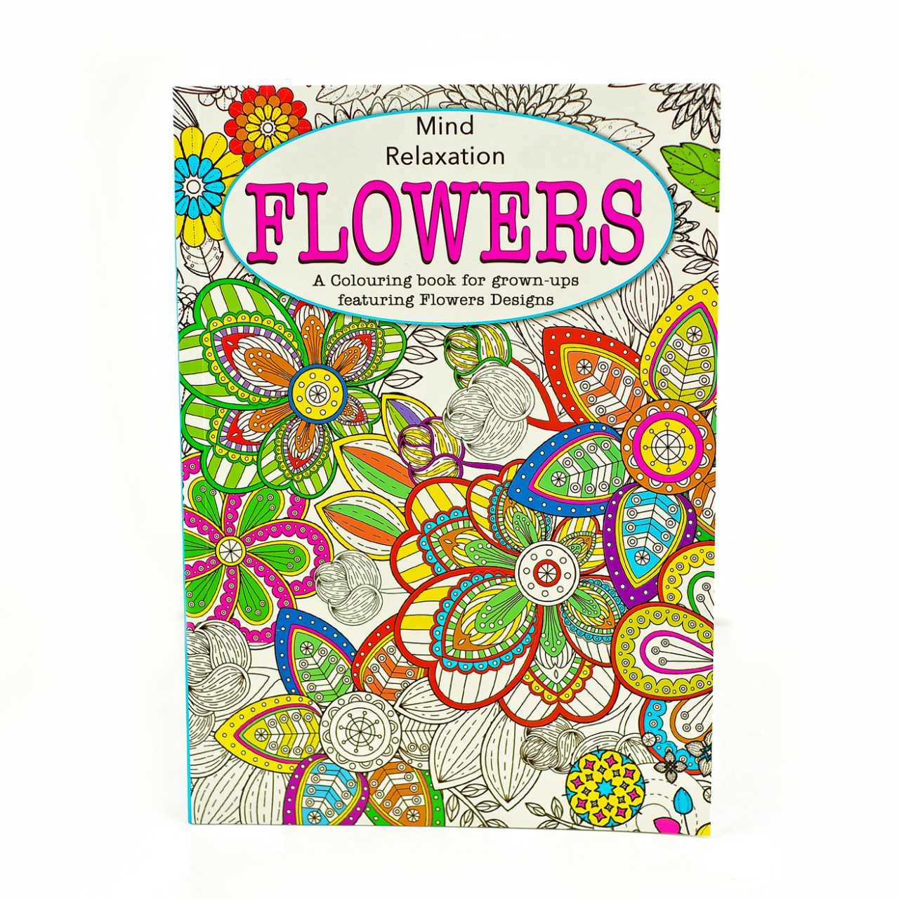 Martello White Adult Colouring Therapy Anti-Stress Adult Colouring Book Relax Mind (Flowers)