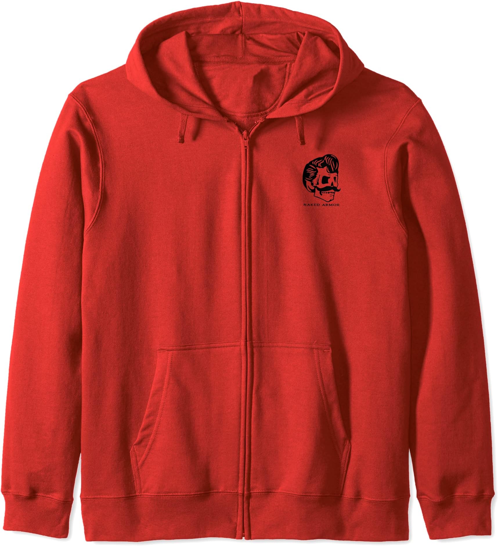Skull Moustache Zip Hoodie