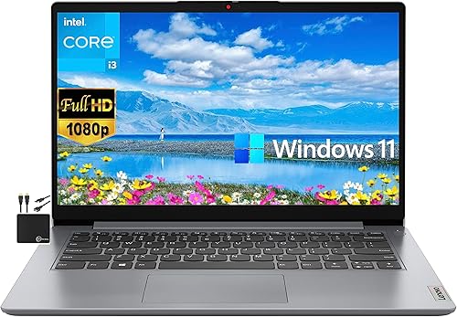 Lenovo IdeaPad - Laptop ligera modelo 2023, pantalla FHD de 14 pulgadas, Intel i3-1115G4 (hasta 4.1 GHz, Beats i5-1030G7), 8 GB de RAM, 128 GB NVMe