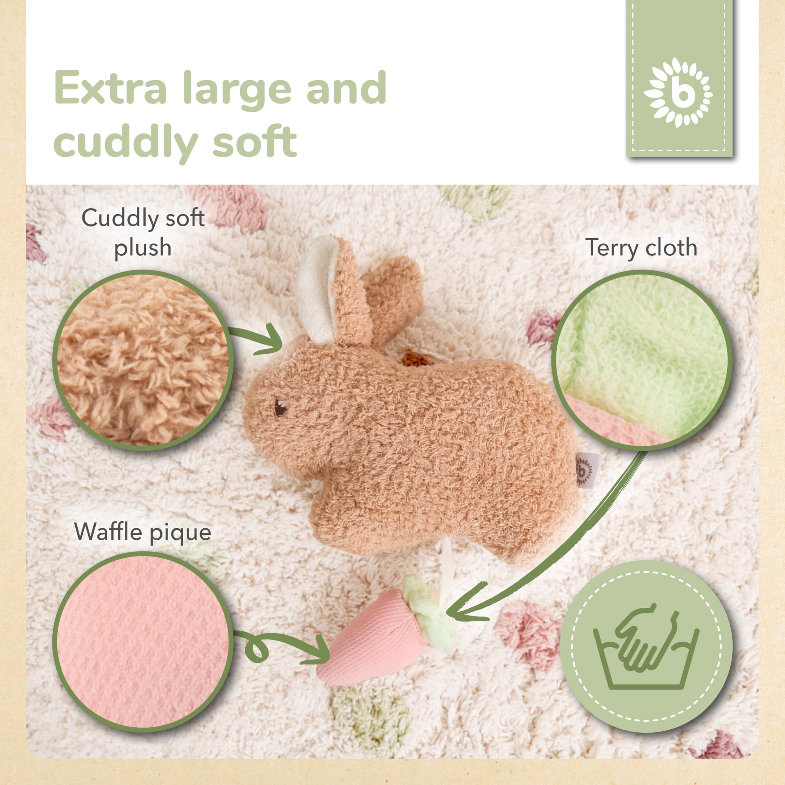 BIECO cuddly toy bunny Fine made of bouclé, Rabbit Fine, 9 cm - Image 4