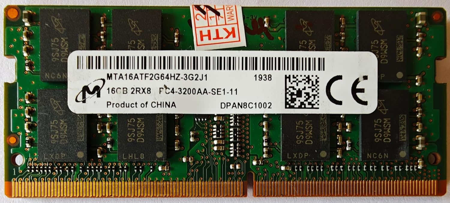 16GB DDR4 3200MHz Laptop RAM (SO-DIMM, PC4-3200AA, 260-Pin) – High Performance Memory Module