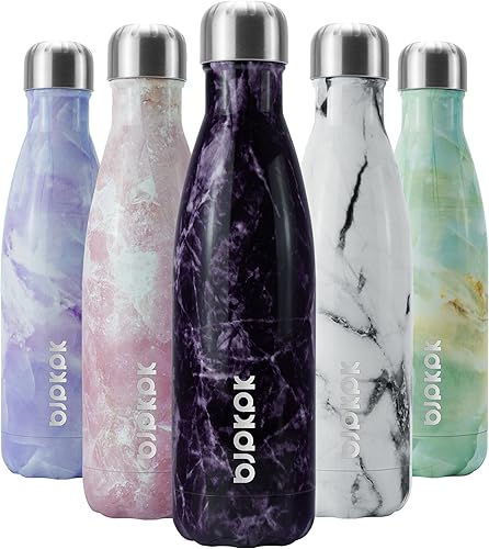 Miniatura 78 de BJPKPK Botella de agua aislada de 12 onzas pequeñas de acero inoxidable, reutilizable, de metal, térmica, mantiene el frío y el calor, color morado