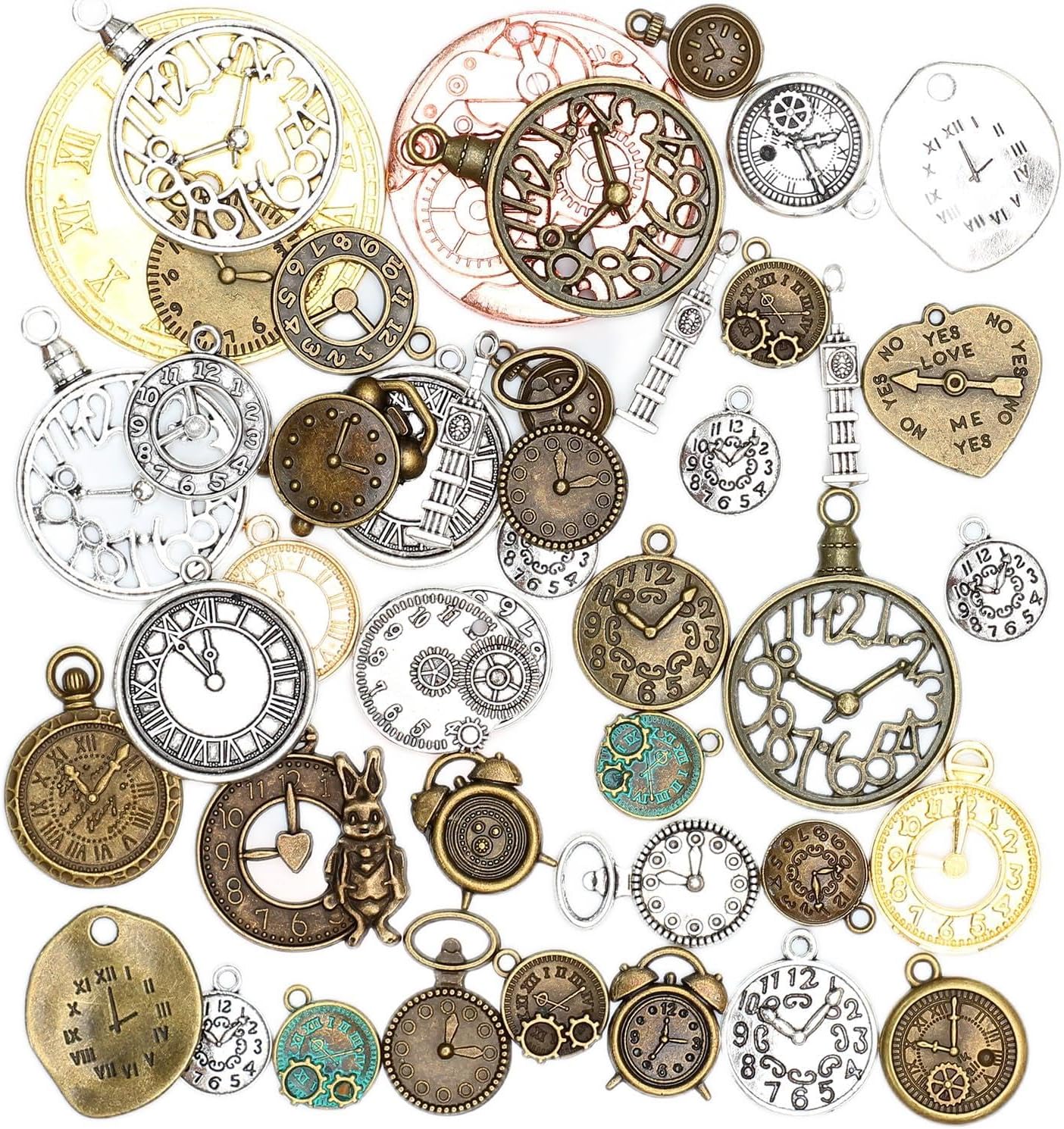 stino 100g Metal Charms for Jewelry Making, Bulk Silver & Gold Charms for Braclet Necklace Jewelry Making and Crafting