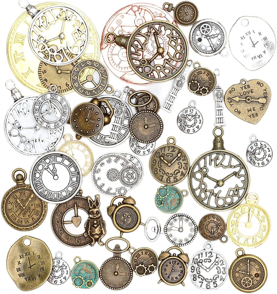 Gold Clock Gears Jewelry
