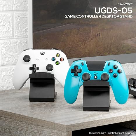 Game Controller Desktop Holder Stand (2 Pack) - Universal Design for Xbox ONE, PS5, PS4, PC, Steelseries, Steam & More, Reduce Clutter UGDS-05 by Brainwavz