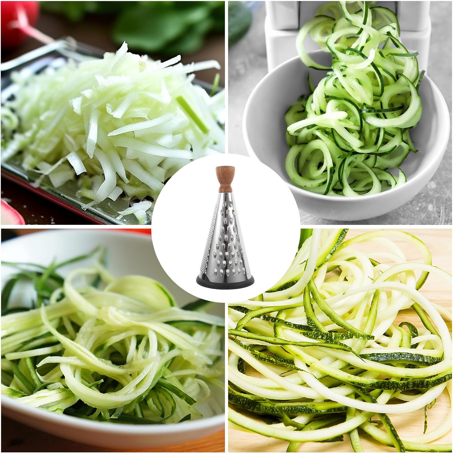 Garneck Cheese Grater with Handle 9.4inX4.7in Manual Stainless Steel Versatile Kitchen Tool for Effortless Cheese Vegetable and Spice Grating for Home Use and Housewarming