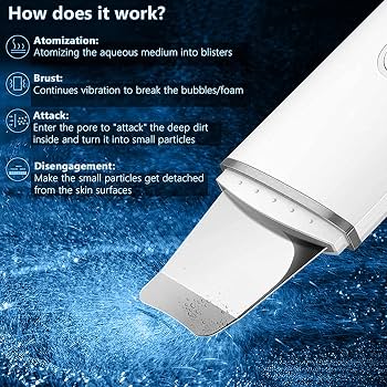 Orlov® Ultrasonic Facial Skin Scrubber for Wet Skin, Blackheads