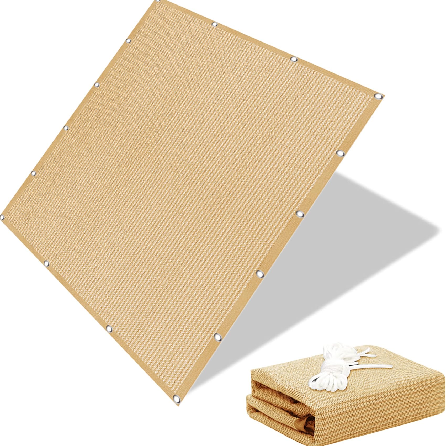 Toile Ombrage Exterieur 140x460 cm Jaune Sable en HDPE