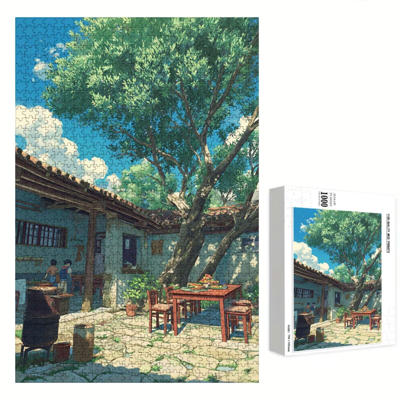 3000 Pezzi Puzzle Adulti - Albero & Cabina - Fabbricazione in Legno Robusto (Forma Classica) - Decorazione Murale con Poster - Prodotto Riservato ad Adulti e 14 Anni in Su (111x87cm) P3#926