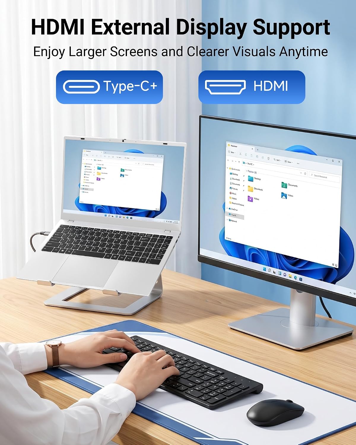 Laptop Computer, 15.6 Inch FHD IPS Display, 12GB RAM 128GB SSD, Pentium Gold 6500Y Up to 3.4GHz, USB-C, HDMI, WiFi 5, Bluetooth 5.0, Lightweight Laptop for Students, Home Office & Business 7 81D