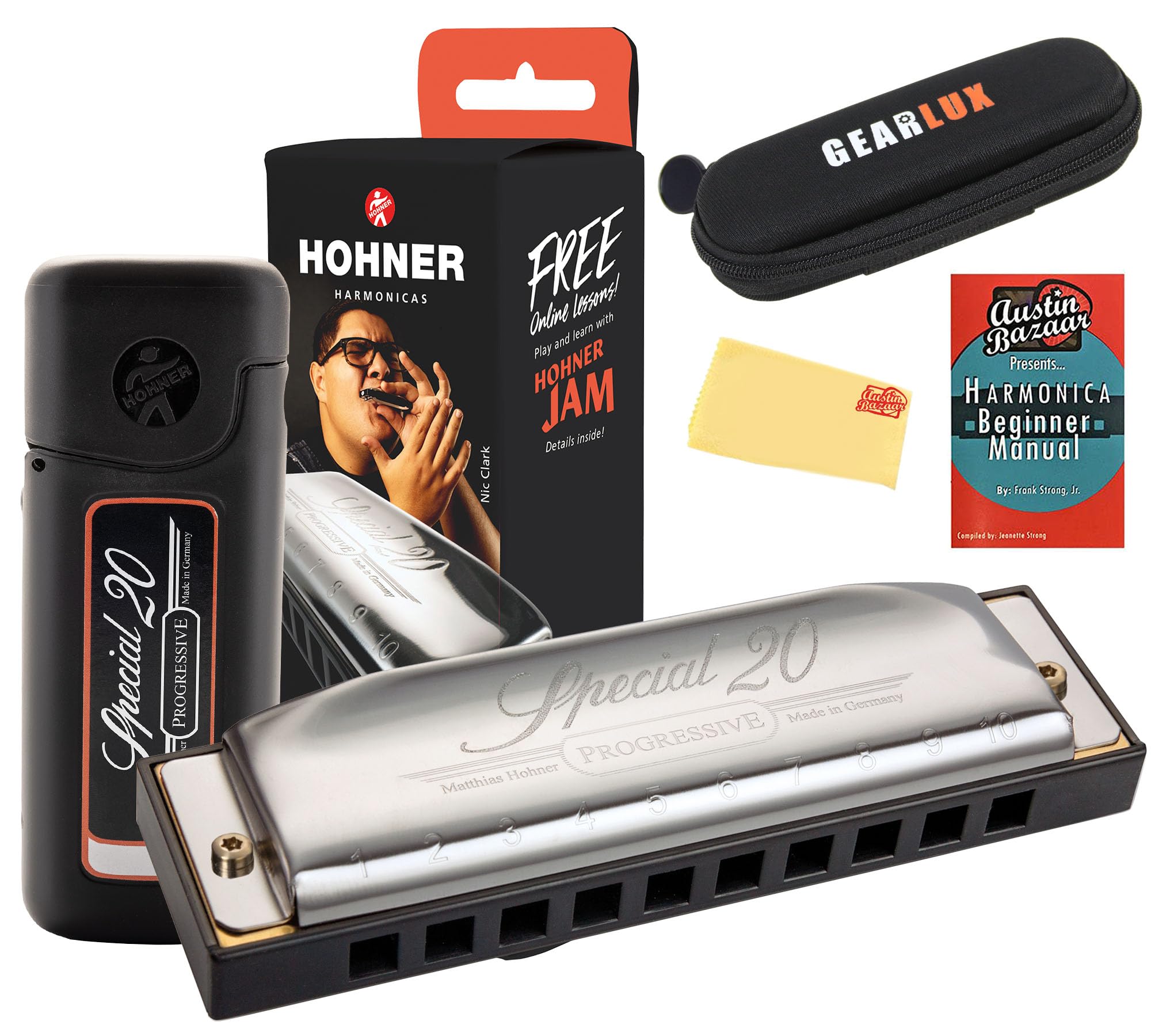 Amazon.com: Hohner Special 20 Harmonica - Key of B Bundle with