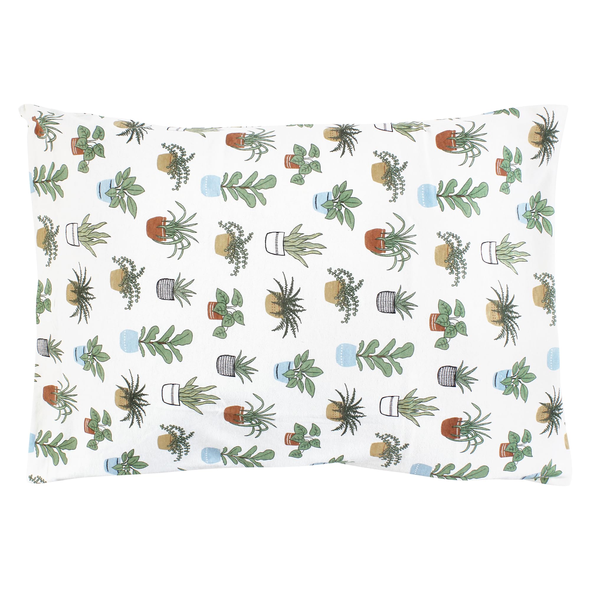 Hudson Baby Unisex Baby Cotton Toddler Pillow Case, Plants, One Size