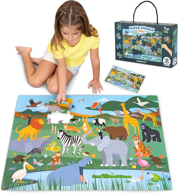 BONNYCO Puzzle Géant au Sol Animaux de la Jungle BONNYCO
