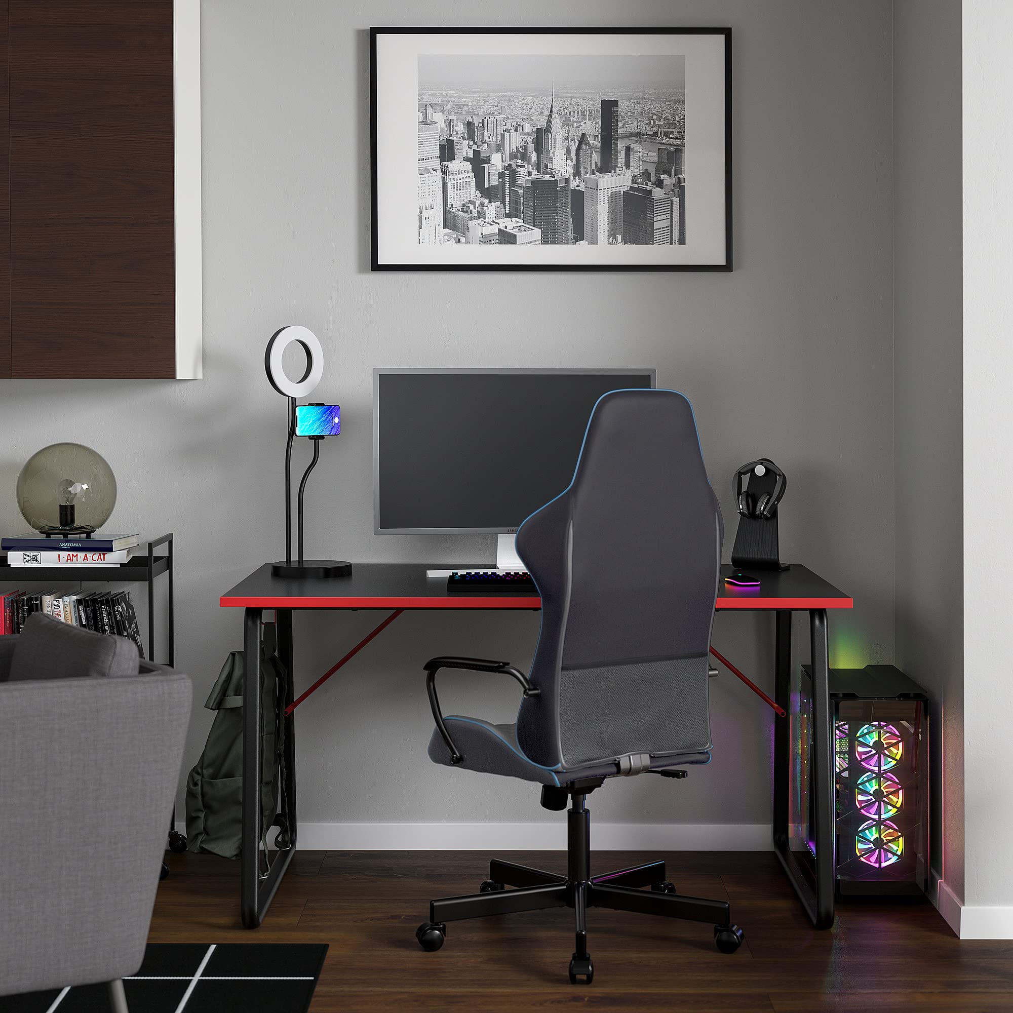 IKEA UTESPELARE/HUVUDSPELARE Gaming Desk and Chair, Black : Amazon