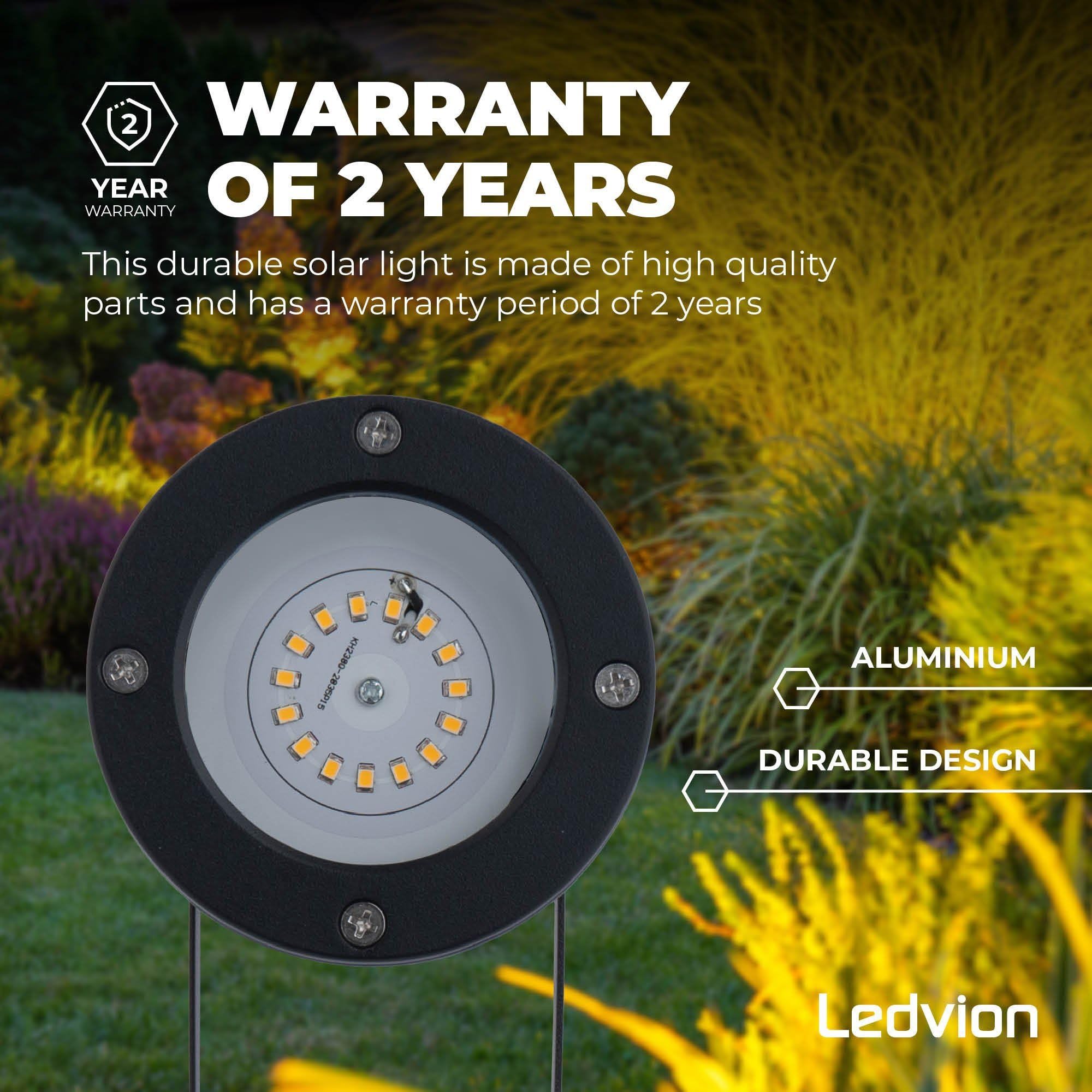 Ledvion 6er Set Gartenstrahler mit Erdspieß IP65 GU10 ohne Leuchtmittel | Kabellose Akzentbeleuchtung fuer Garten Terrasse Einfahrt Wege und Beete