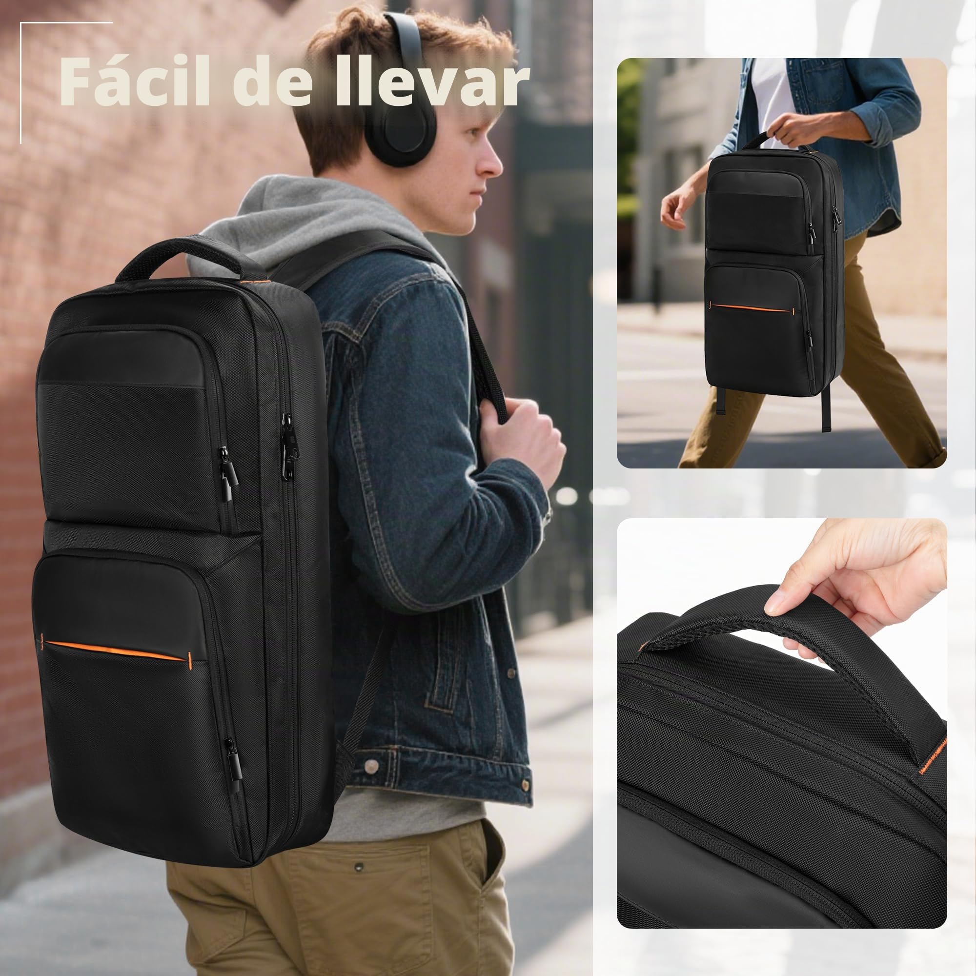 Rexmica Mochila Acolchada para Controladores DJ, Compatible con DDJ 400/DDJ-SB2/DDJ-SB3/DDJ-REV1/DDJ-FLX4, Bolsa con Compartimento para Portátil para Equipos de DJ, Mezcladoras de DJ y Cables