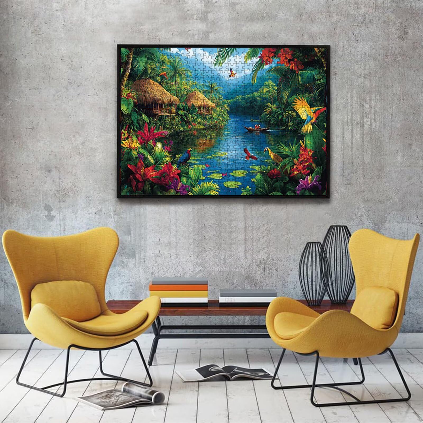Puzzle lago Animali(2), Puzzle Adulti 5000 pezzi, Puzzles Legno con Squisita Scatola di Imballaggio, Rompicapo per Esperti con Incastro Perfetto, Stampa Alta Definizione, Regalo per Adulti W3H-888
