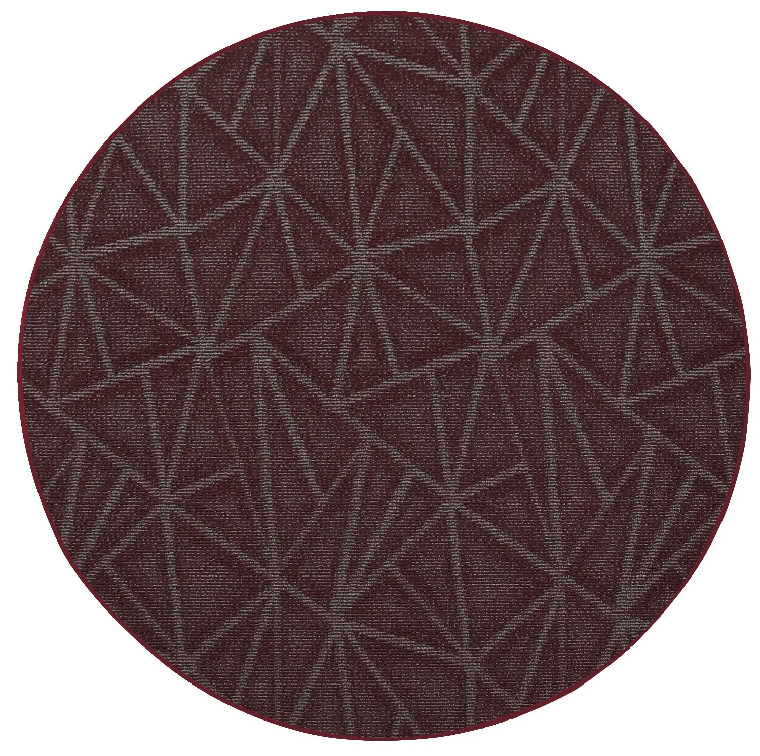 Furnish my Place Modern Indoor/Outdoor Commercial Burgundy Rug, Modern Area Rug, Doorway Mat, Round Rug, Commercial Rug for Living Room, Entryway,