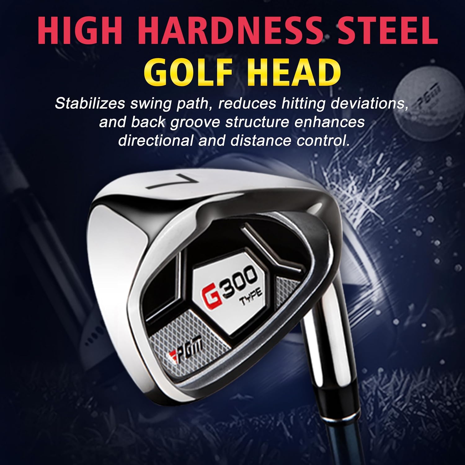 PGM Men’s Complete Golf Club Set – Titanium Driver, Draw-Biased Hybrid, High-Strength Irons, Forgiving Putter, Stand Bag with 5 Headcovers - Image 4