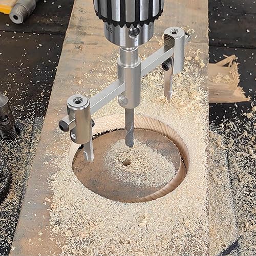 Miniatura 7 de Sierra de agujero ajustable de 1-316 a 12 pulgadas, broca de taladro para carpintería, corte redondo para paneles de yeso y madera