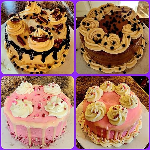 Miniatura 8 de Tumtanm #1A #2F #2D #1M #2CZ puntas de glaseado de acero inoxidable sin costuras, paquete de 5 boquillas de tubería extra grandes para decoración de