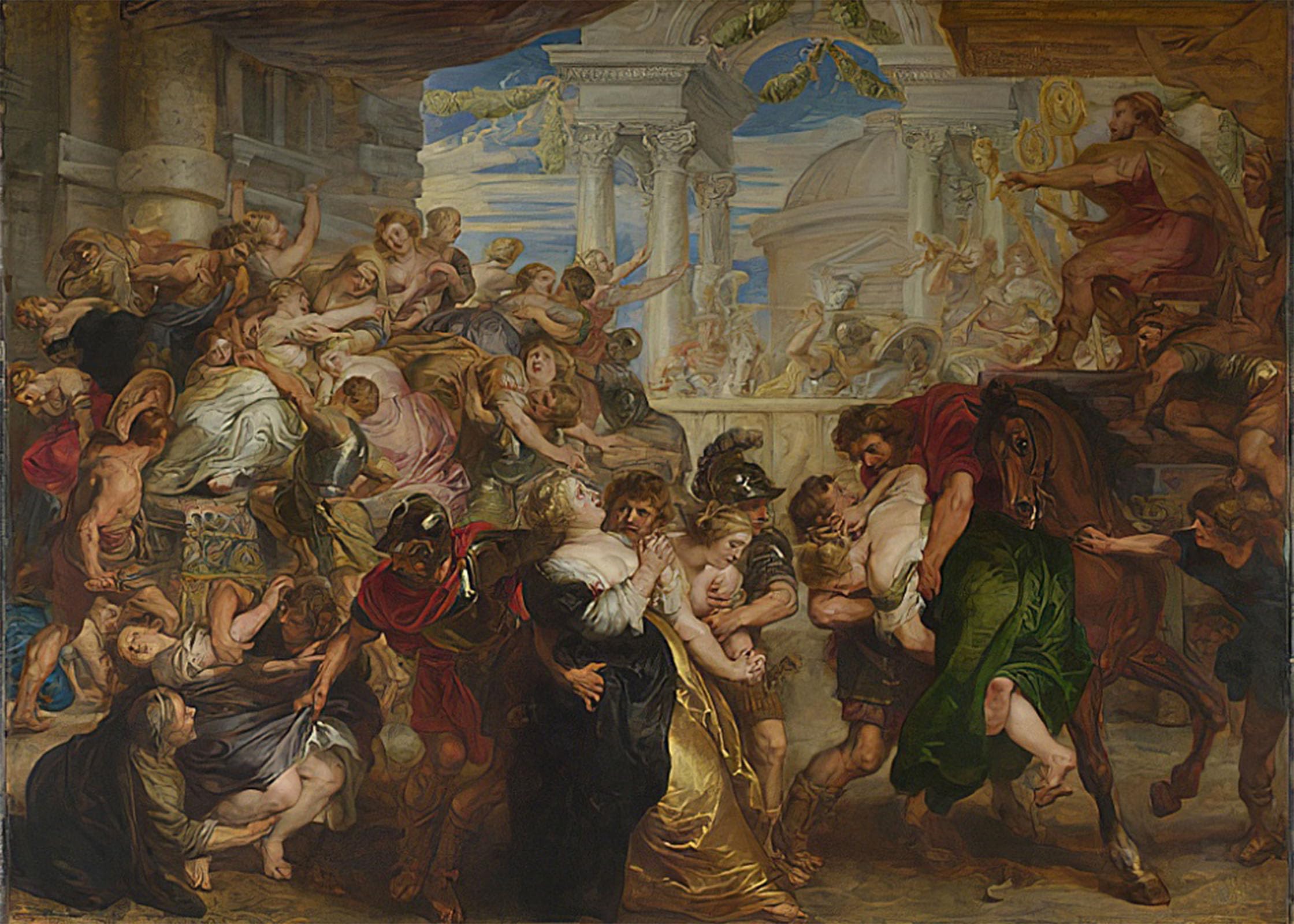 SERENDIPITP Aesthetic Poster Photo Wall Print Retro Picture the Rape of the Sabine Women by Peter Paul Rubens Modern Wall Artwork for Home Decor 60x90cm