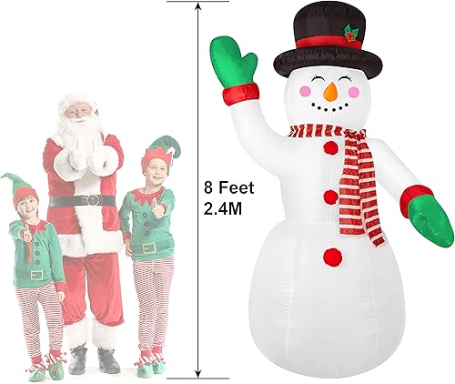 Miniatura 4 de Decfine Linterna inflable de calabaza de Halloween de 4 pies con ventilador integrado y cuerdas de anclaje (3 calabazas de Halloween)