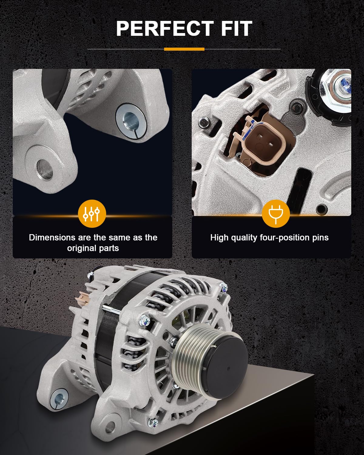 ROADFAR New Alternator Compatible 2010 for Dodge Ram 2500/3500 Laramie/SLT/ST/SXT 6.7L,2013-2023 for Ram 2500 Big Horn 6.7L,2011-2023 for Ram 2500 Laramie 6.7L, Replace 11443