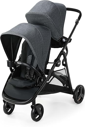 Graco Ready2Grow 2.0 Double Stroller Features Bench Seat and Standing Platform Options, Rafa