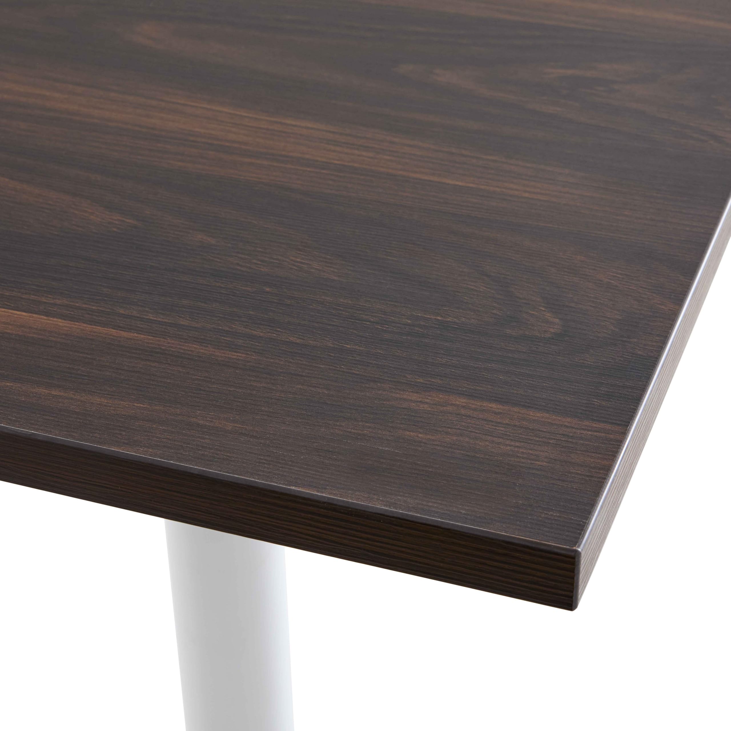 Oviala Plateau de Table carré stratifié 60 x 60 cm Bois foncé