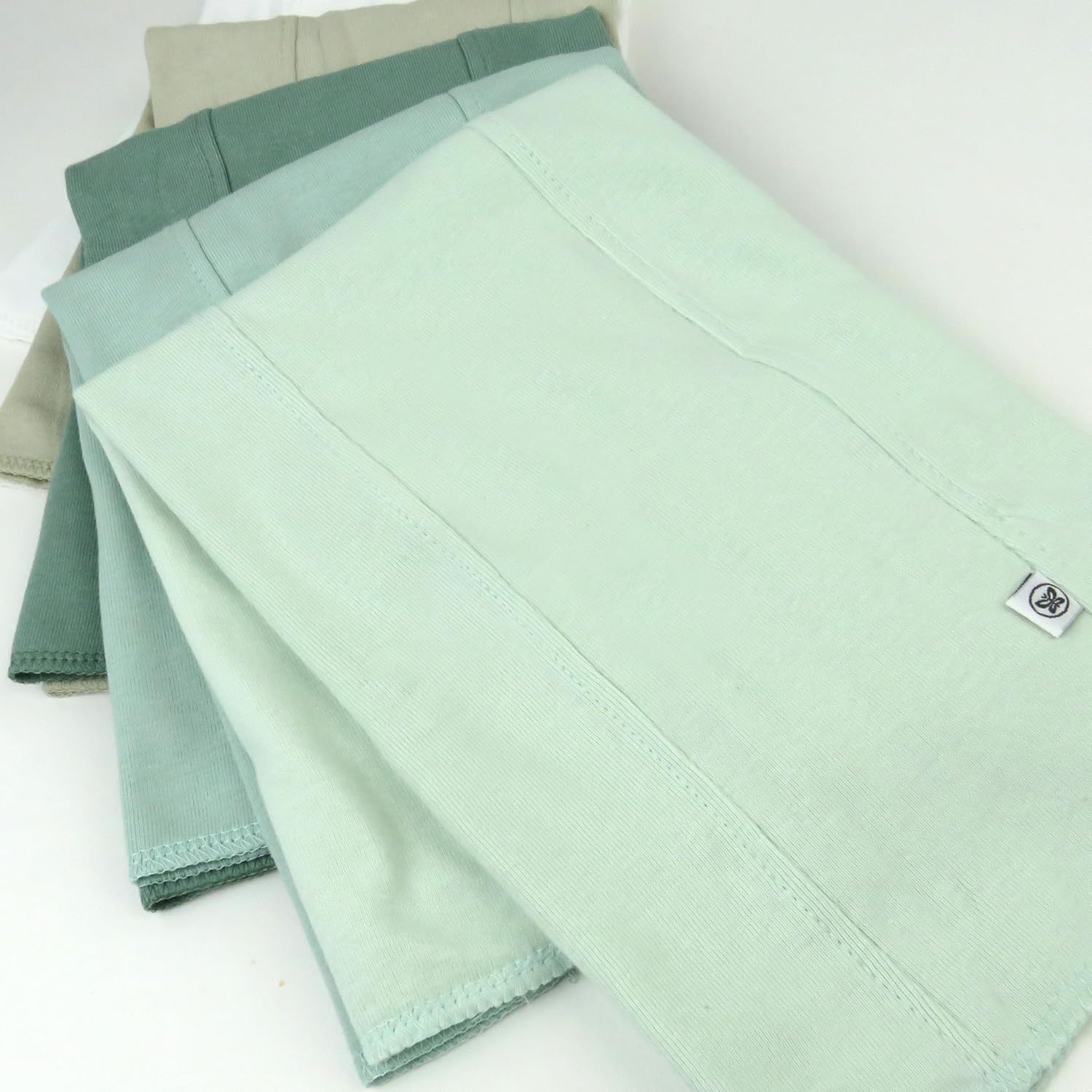Tri-fold Knit Burp Cloths Soft Absorbent 100% Organic Cotton for Baby Boys, Girls