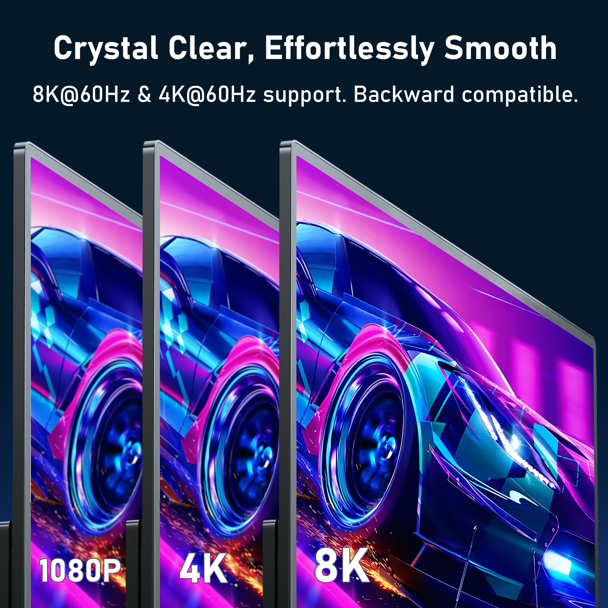 Tendak Switch HDMI Displayport KVM 2 PC 2 monitor, 8K DP HDMI KVM USB Switch tastiera mouse commutatore con 4 porte USB 3.0 per 2 PC Share 2 monitor, supporto 8K@60Hz 4K@120Hz HDCP 2.3