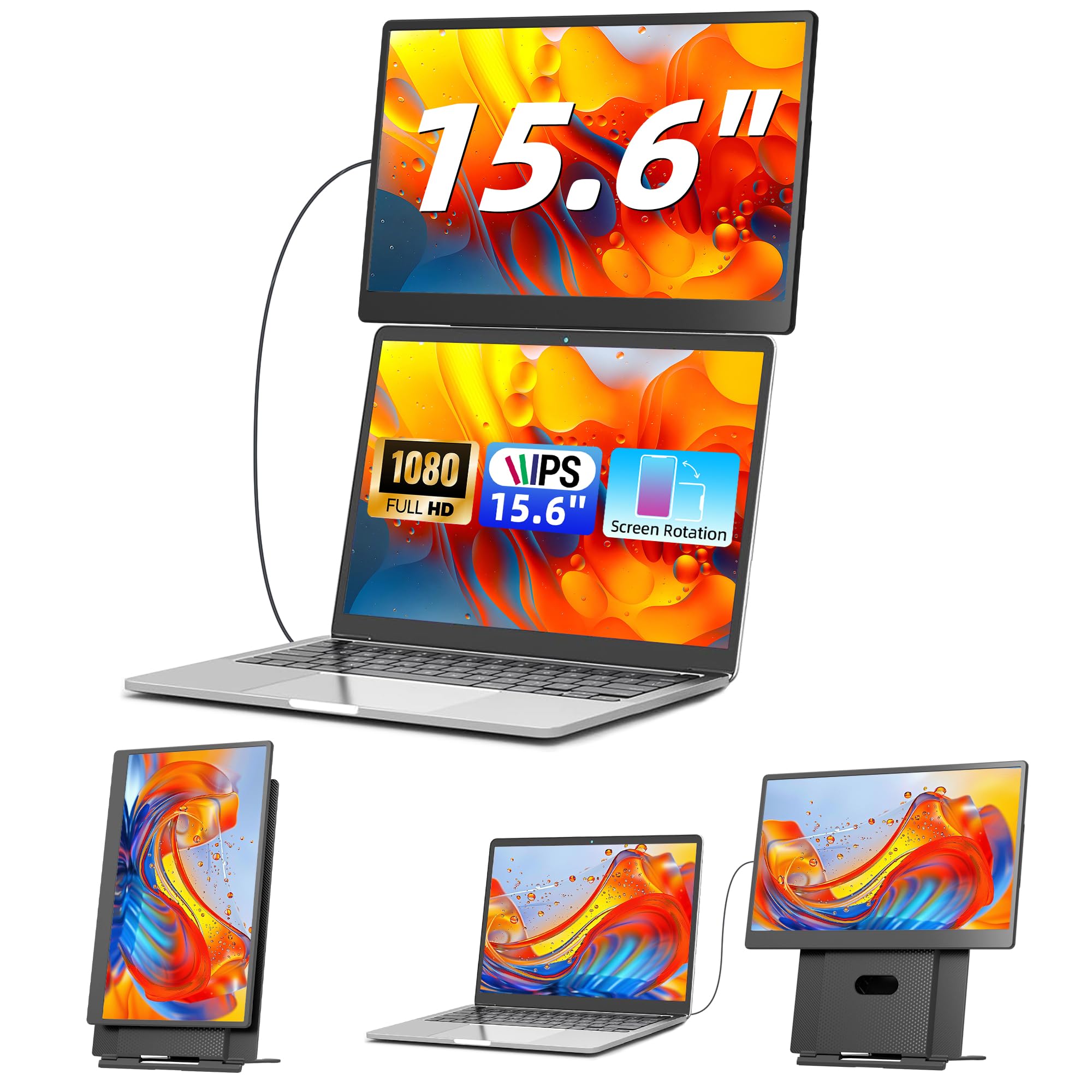 Amazon.co.jp: LivElect モバイルモニター 15.6インチ 【自立型