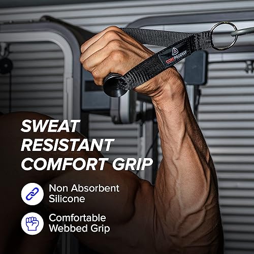 Miniatura 5 de Core Prodigy Asas de ejercicio resistentes - Accesorios de agarre para poleas de máquinas de cable, equipos de gimnasio, bandas de resistencia y