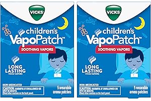 Children's Vicks VapoPatch 2 Pack: Kids Vicks Wearable, Mess-Free Aroma Patch, Soothing and Comforting