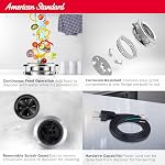 American Standard 10-US-AS-5 Élimination des ordures Système de broyage des déchets alimentaires en acier inoxydable anti-jam, ligne mince, 1/2 HP, noir