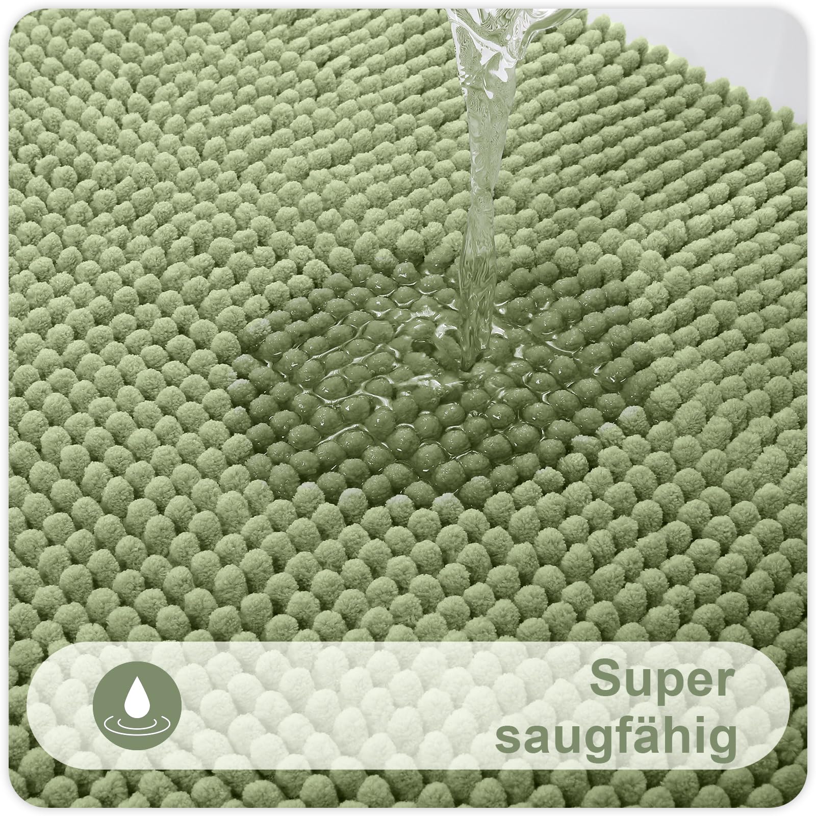Homaxy Antislip badmat, zachte chenille microvezel