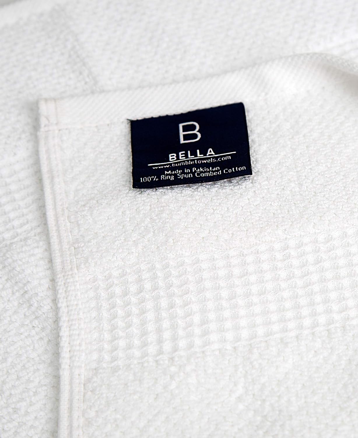 Bella 6 PC Towel Set | 100% Combed Cotton, White Popcorn Weave Design | Ultra Soft & Highly Absorbent | 2 Bath Towels, 2 Hand Towels, 2 Wash Cloths | 550 GSM - 6 Pack
