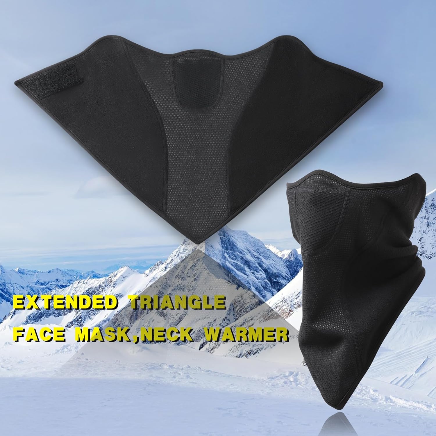 Balaclavas,Windproof Adjustable Stable Earloop Half Face Mask Neck Gaiter,Breathable Area for Snowboard Ski Camping Motorcycle Cycling Bike Hiking Skateboard Skull(Long Neck Style) - Image 7