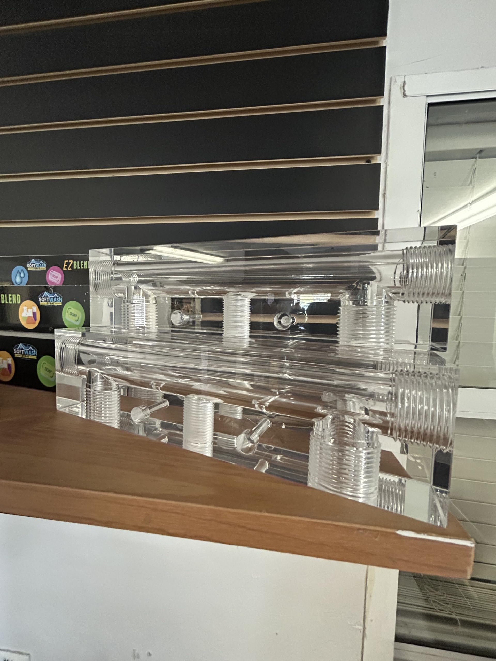 Clear Soft Wash Mixing Manifold