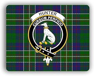 Hunter Scottish Tartan Computer Mouse Pad (Crest and Tartan)