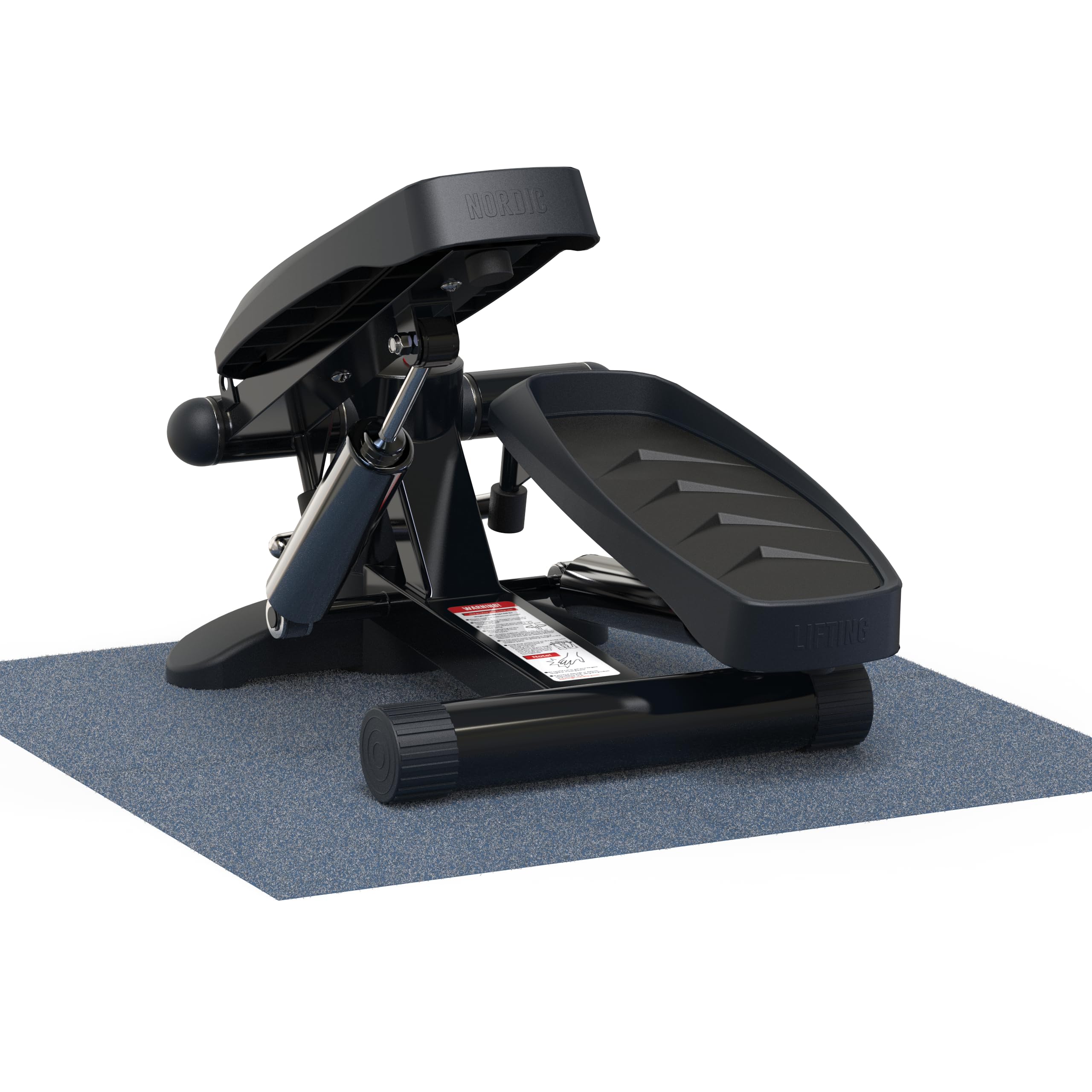 Nordic Lifting Mini Stepper e Macchina da Scalata – con Bande di Resistenza e Pedane Antiscivolo – Struttura Resistente con Capacità di Carico di 150 kg – Schermo LCD