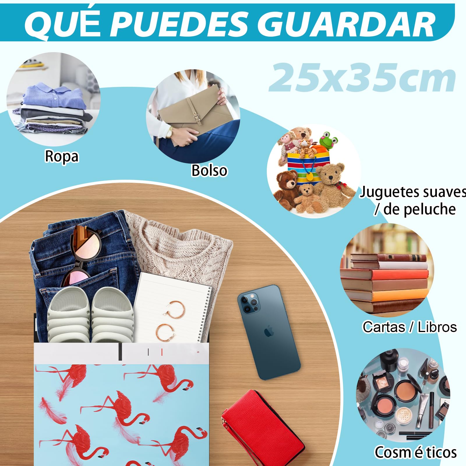 100 Piezas Bolsas Envio Vinted de Polietileno Plástico, Bolsas de Envio con Cinta Autosellante, Bolsas para Envíos para Pequeñas Empresas y Tiendas Minoristas (25x35cm)