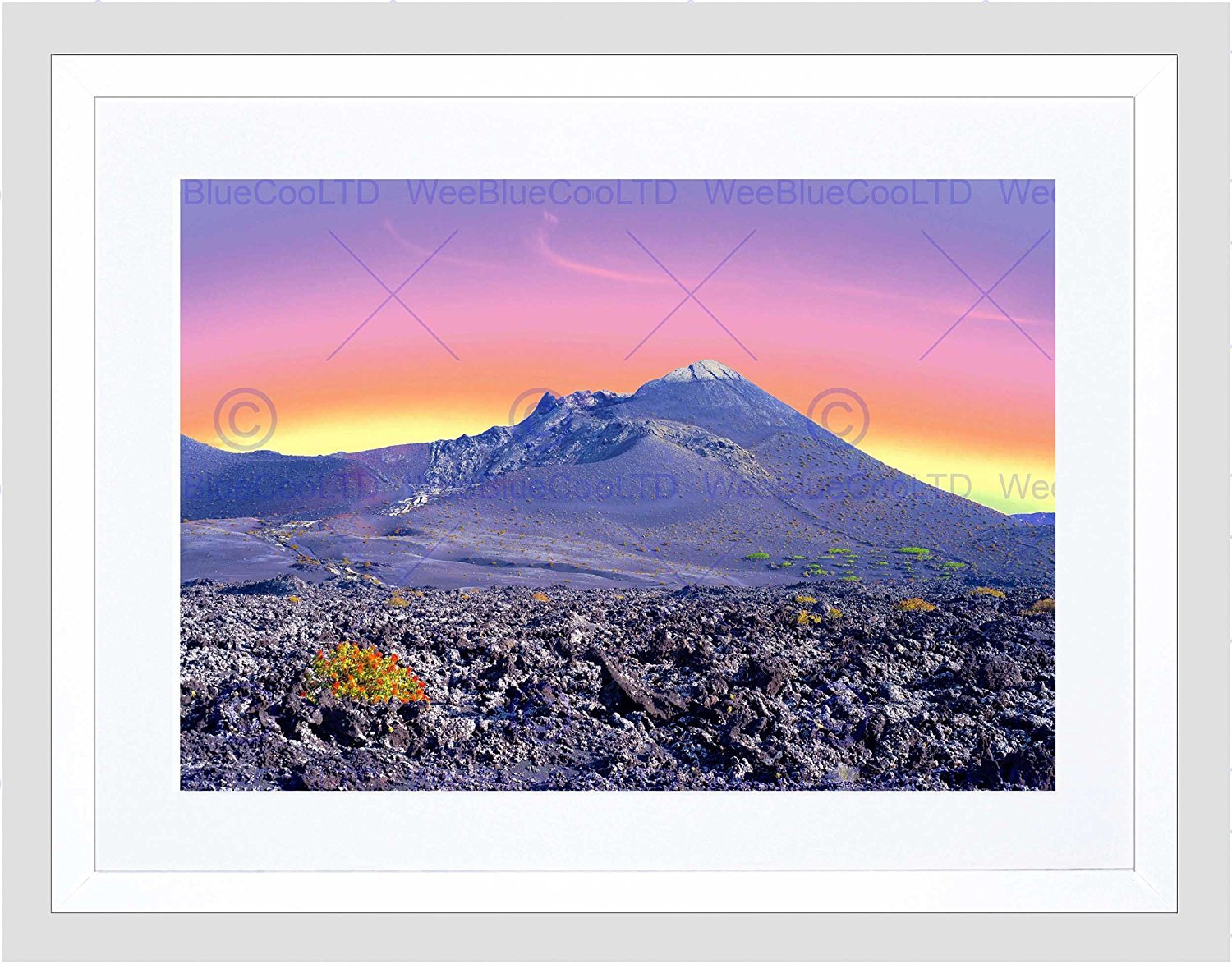 Wee Blue Coo Photo Landscape Lanzarote Canary Islands Spain Volcano Framed Wall Art Print