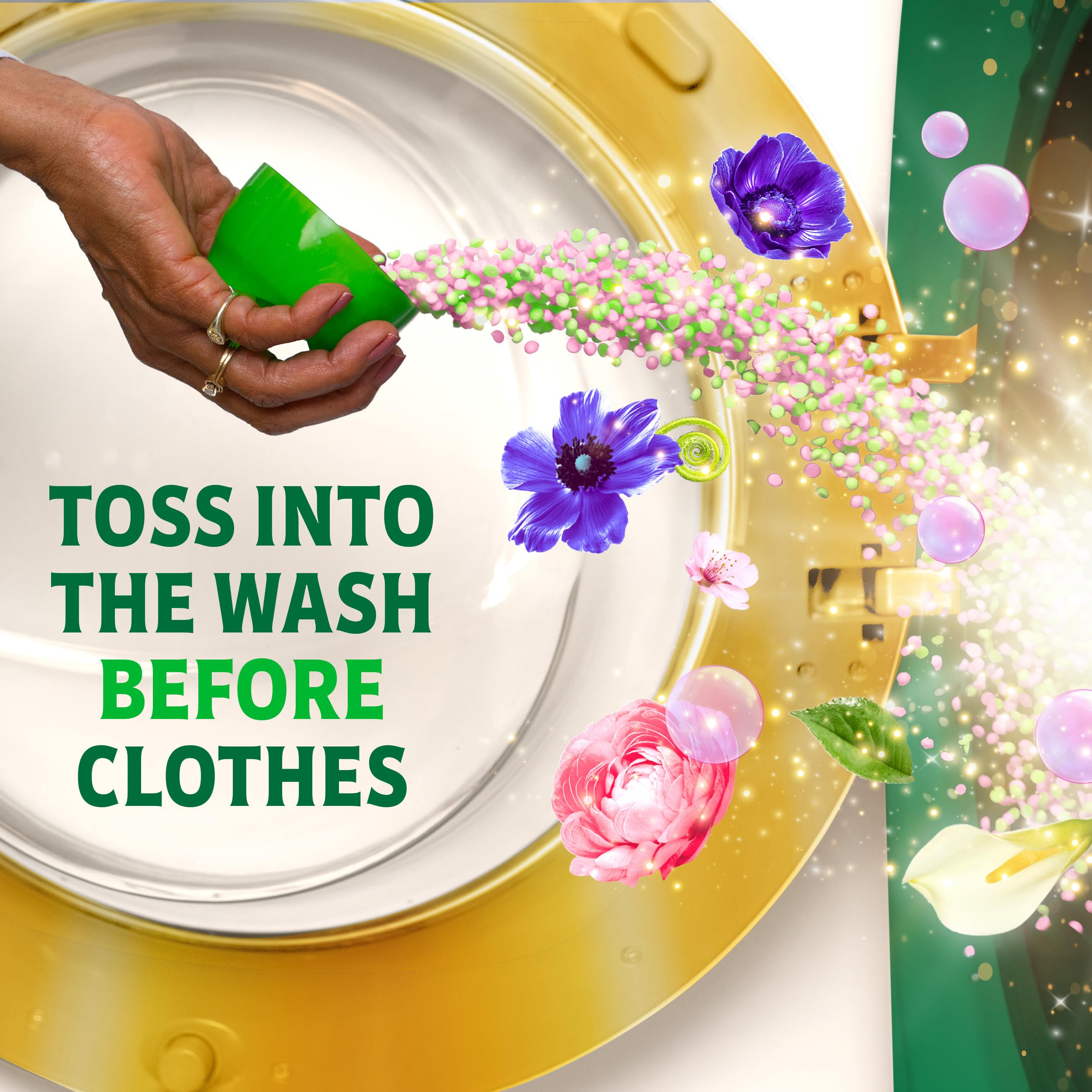 Gain In-Wash Laundry Scent Booster "Wicked: For Good" Limited Edition, Wonderfullest Woods & Beautifical Blossom, 12.2 oz, Fresh Extender + Odor Protection Laundry Beads