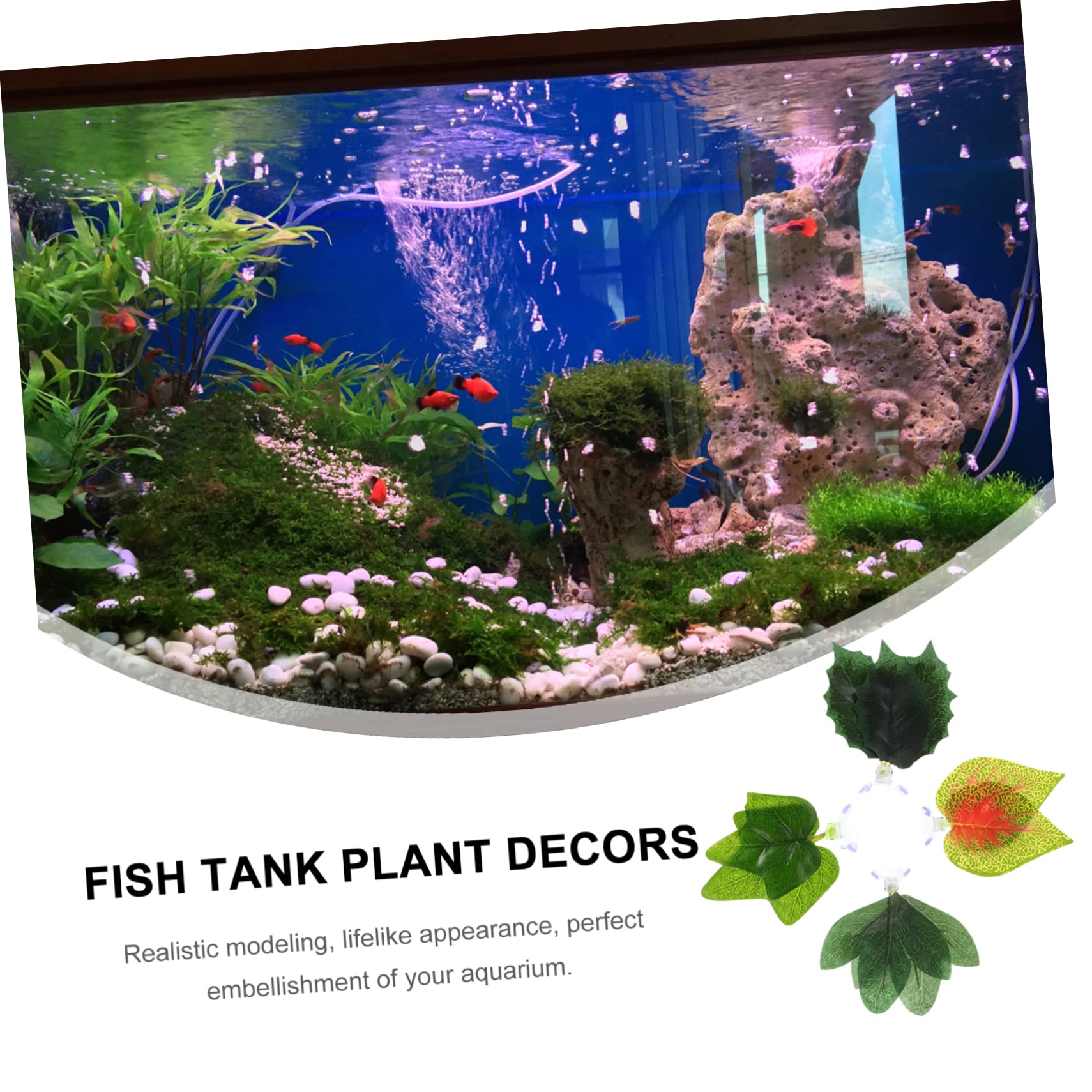 Kisangel 20stücke Künstliche Pflanzen Für Aquarium Realistische Kunststoff-Dekoration Für Fisch Und Reptilientanks Geeignet Für Süß Und Salzwasser Pflegeleicht Und Sicher Für Tiere