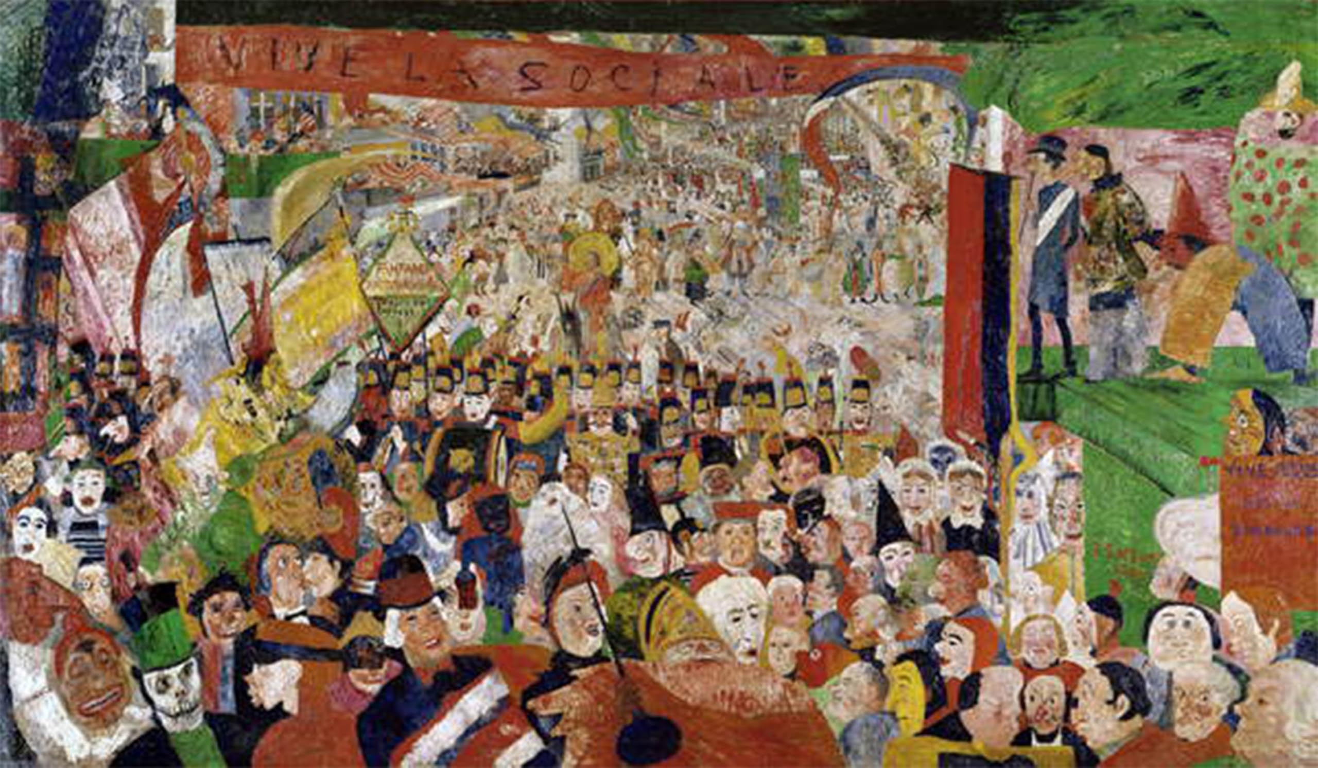 SERENDIPITP Vintage Picture Print on Canvas Wall Art Poster Christ's ant Entry Into Brussels by Famous Artist Artwork Print Poster for Wall Decor 60x90cm
