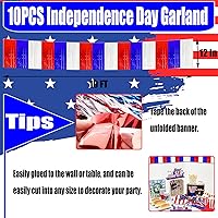 Vista 2 de Paquete de 10 guirnaldas de flecos metálicos de oropel de 10 pies para colgar en la pared, telón de fondo para flotadores de desfile, despedida